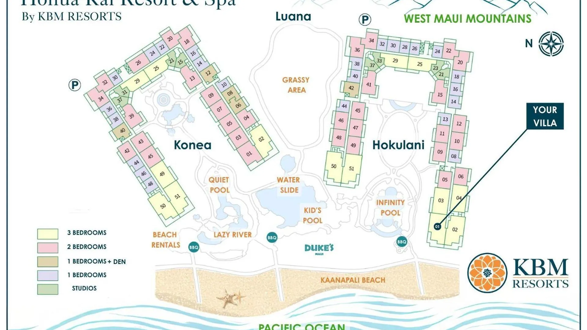 Kbm Resorts Free Car Honua Kai Hokulani 2Bedroom Condo Hkh-201 Ocean Front Private Bbq On Balcony Kaanapali